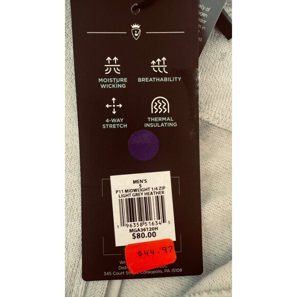 NWT Walter Hagen Small Mens Silver Gray Lightweight Golf Moisture Wicking - Picture 5 of 12